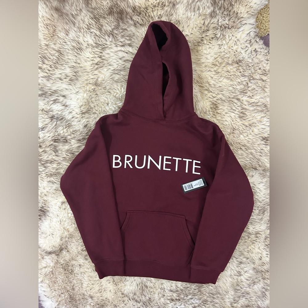 NET Brunette The Label XS/STp/P Burgundy Hooded Sweatshirt warm
